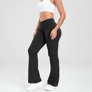 Women's Seamless Front Flare Leggings with Hidden Butt Lift, Tummy Control